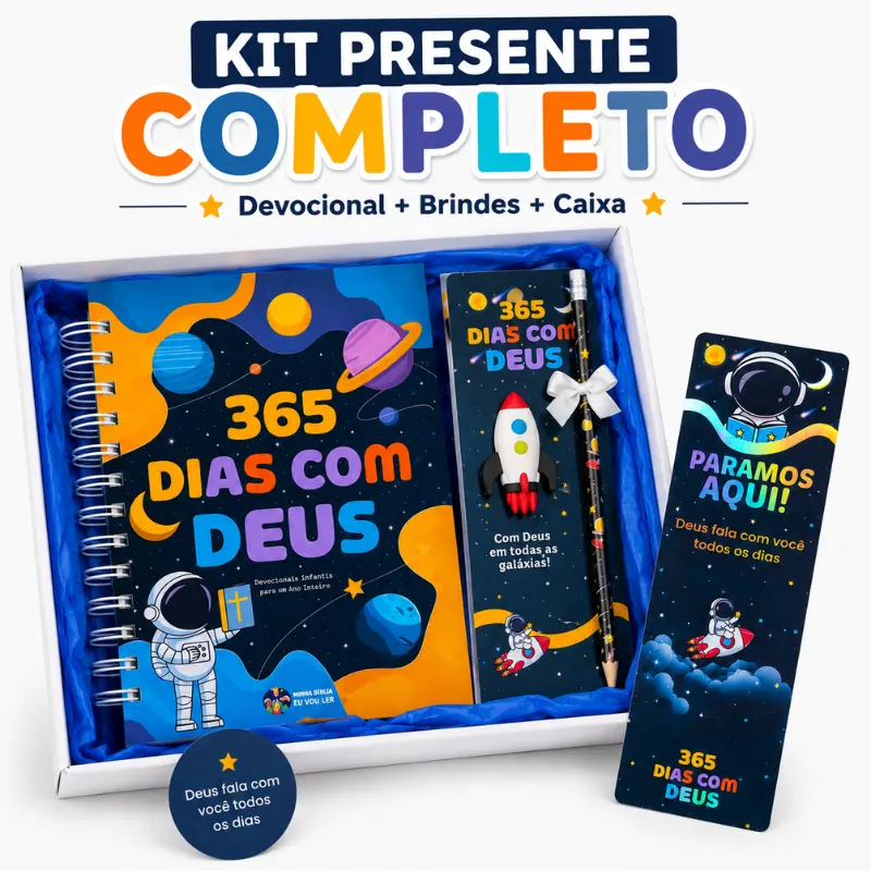 Devocional infantil 365 dias com Deus astronauta para crianças