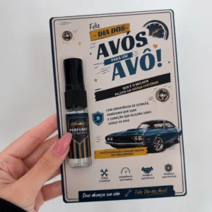 Lembrancinha Dia dos Avós para imprimir com cartão para perfume automotivo