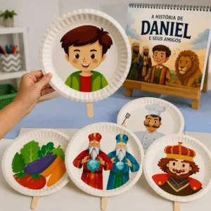 Visual bíblico Daniel e seus amigos para imprimir em PDF