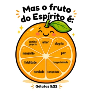 PDF - Cartaz Fruto do Espírito para Ministério Infantil | Memorização de Versículo
