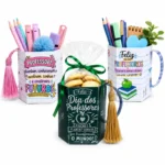 Lembrancinha Dia dos Professores | Caneca de Papel em PDF