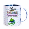 Lembrancinha para professores em formato de caneca de papel